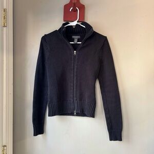 Vintage Banana Republic Black Full Zip Sweater S